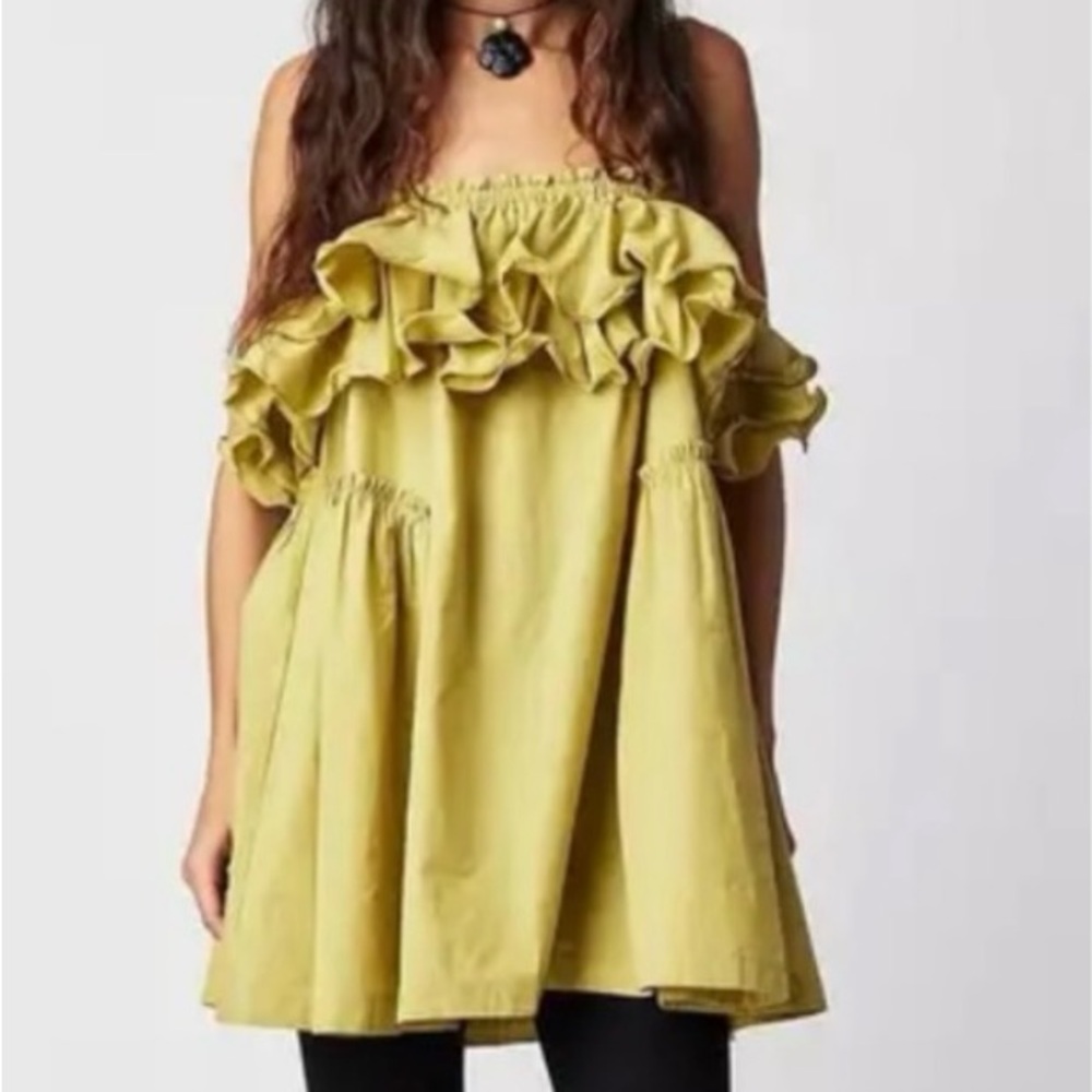 FREE PEOPLE Free-est Have A Thing For You Strapless Mini Dress Sz Small